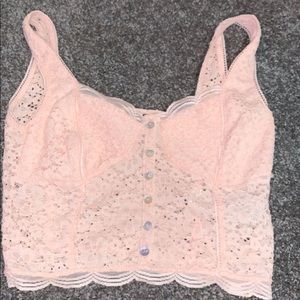 light pink crop top